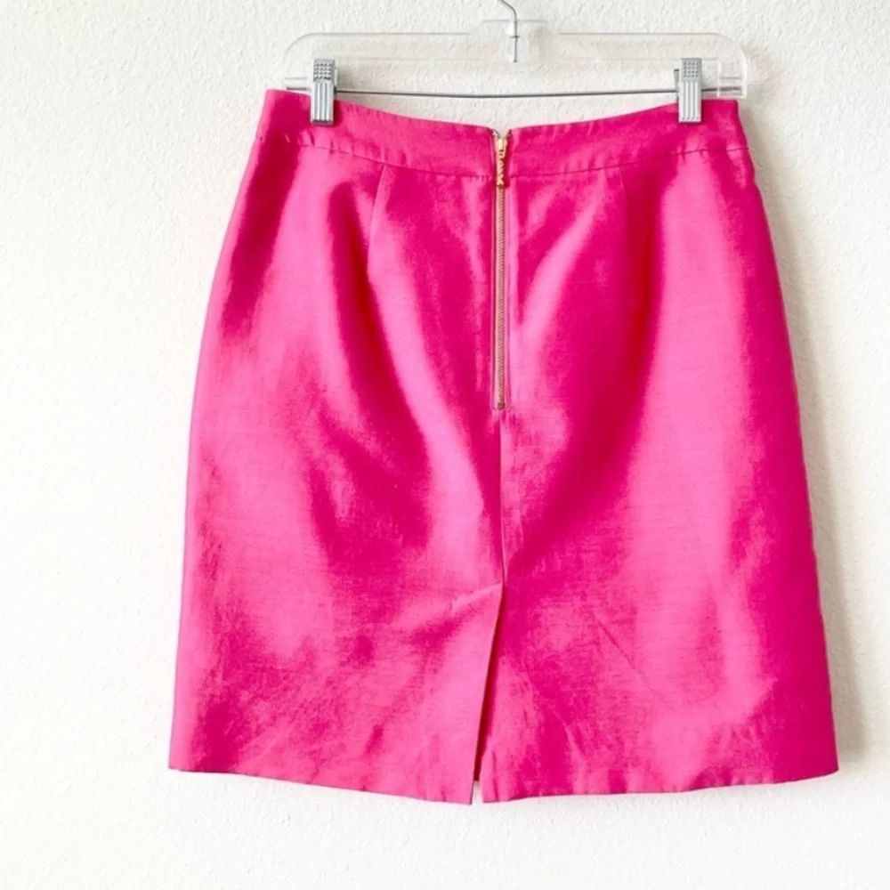 Kate Spade Alexandra Chain Detail Pencil Skirt in Pink